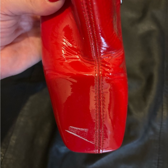 L’Intervalle Red Patent Leather Ankle Boots - Picture 3 of 9